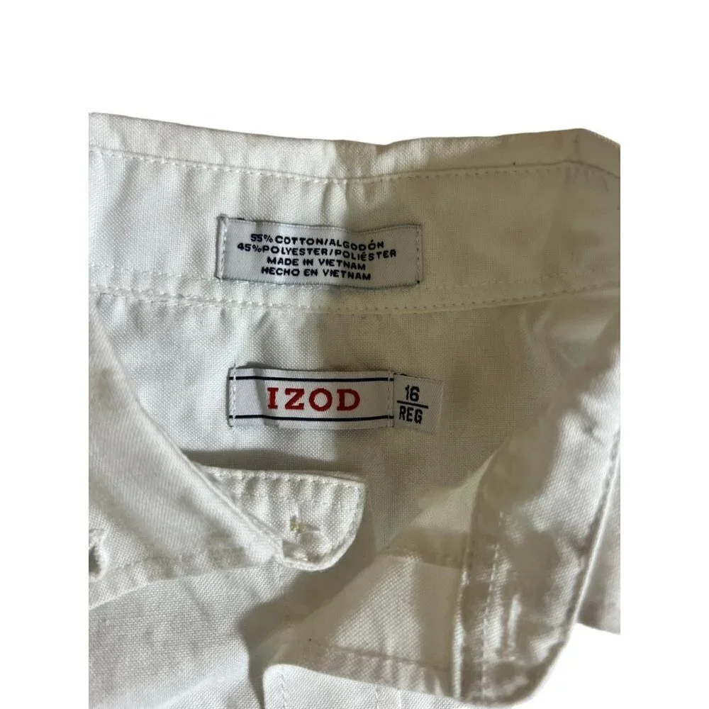 IZOD Boys White Button Shirt